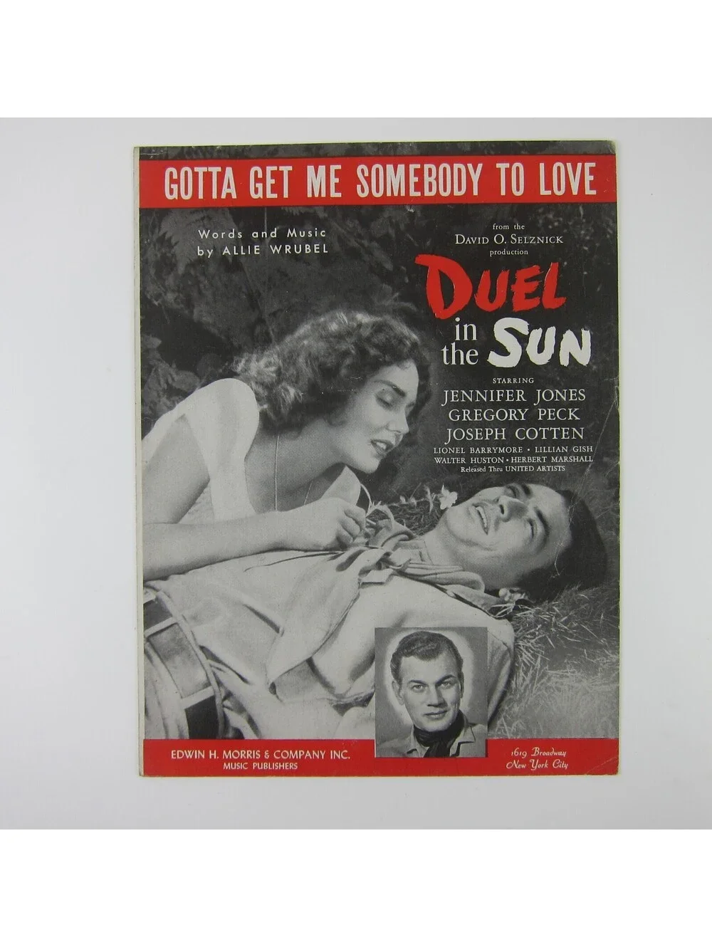 Sheet Music Gotta Get Me Somebody To Love Duel in the Sun Gregory Peck 1946